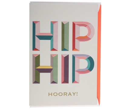 ARTE õnnitluskaart Hip Hip Hooray!