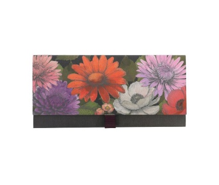 ARTE rahakaart lilled tumedal taustal 23x11cm