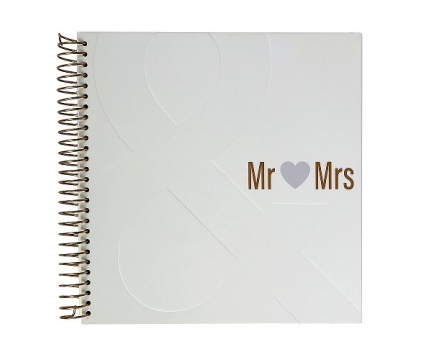 ARTE külalisteraamat 23,9x23,9 roosa Mr Mrs