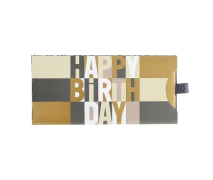 ARTE rahakaart must-oranž Happy Birthday