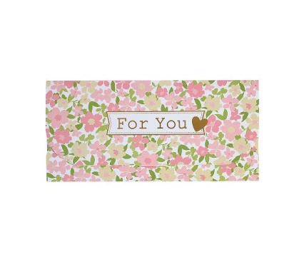 ARTE rahakaart roosade väikeste lillekestega For You
