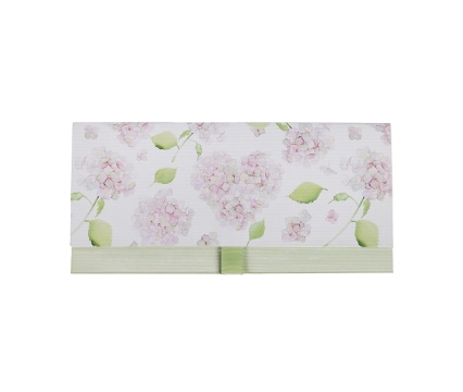 ARTE rahakaart roosakate lillede ja lehekestega  23x11cm