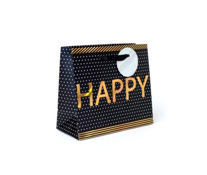 ARTE kinkekott Black Lable happy 18x16x8cm*