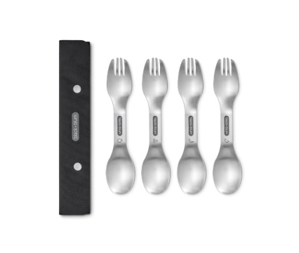 B+B pikniku söögiriistade komplekt roostevabast terasest, 4-osaline