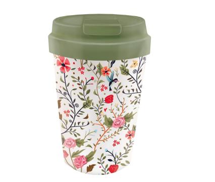 ChicMic kohvitops 350ml Easy Cup - Flowers and birds