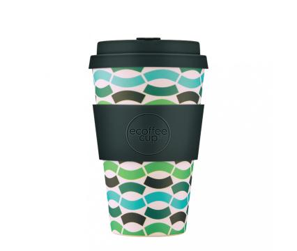 Ecoffee PLA kohvitops 400ml Bloki Balentina (rohelised-ristkülikud)