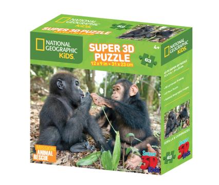 Pusle 3D NG Super 63 Šimpans & Gorilla