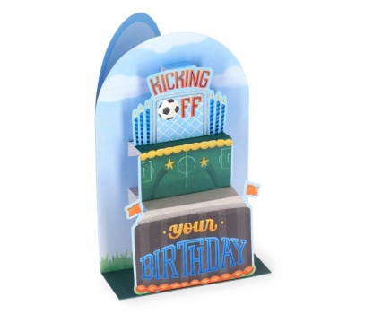 LEGAMI õnnitluskaart  Pop-Up Birthday Cake Soccer