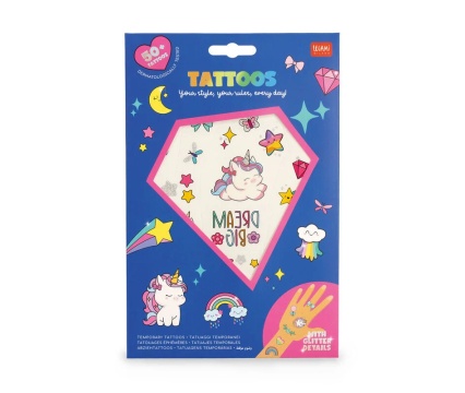 LEGAMI ajutiste tätoveeringute komplekt Unicorn