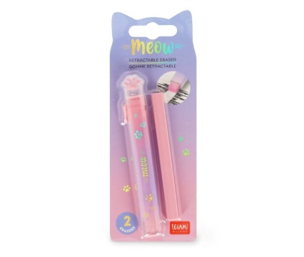 LEGAMI sissetõmmatav kustutuskumm Meow+ lisatäide/refill