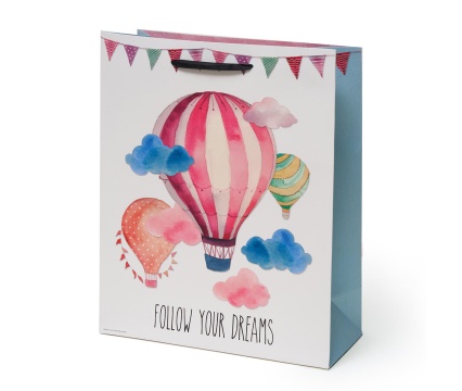 LEGAMI kinkekott L Air balloons 26,5x32,5x11,5cm