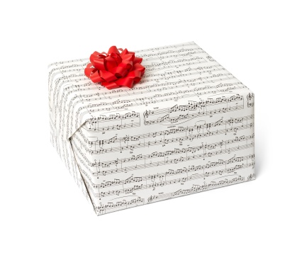 LEGAMI kinkepaber rullis Musical score 70x200cm
