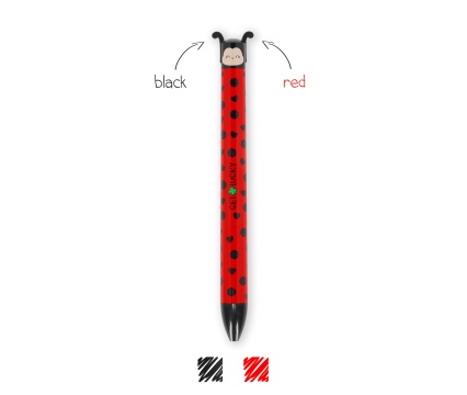 LEGAMI pastapliiats 1mm klikatav 2in1 Ladybug/ Lepatriinu