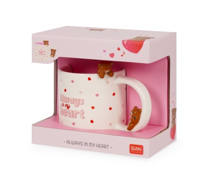 LEGAMI kohvitass portselanist 350ml Teddy Bear mõmmi kujukesega