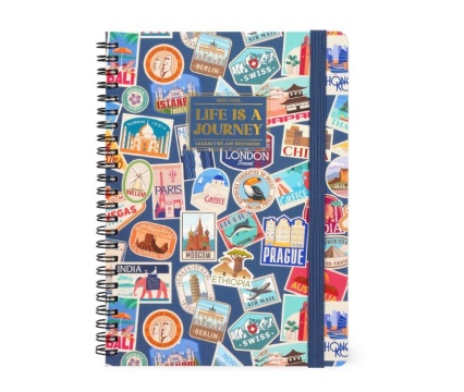 LEGAMI 25/26 kalendermärkmik spiraal suur 15x21cm Travel Stickers (16kuud/nädal)