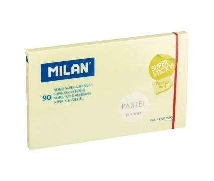 MILAN märkmepaber 76x127mm helekollane Super Sticky*