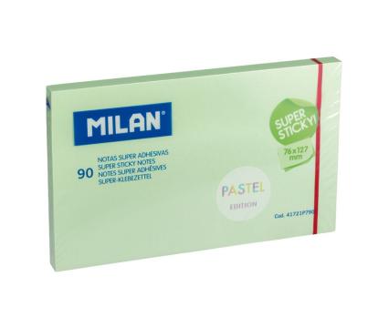 MILAN märkmepaber 76x127mm heleroheline Super Sticky*