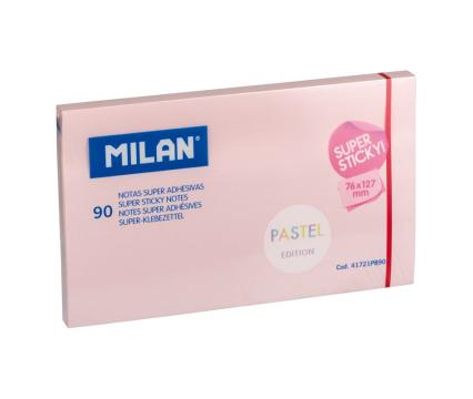 MILAN märkmepaber 76x127mm heleroosa Super Sticky*