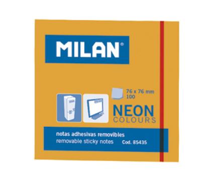 MILAN märkmepaber 7,6x7,6cm neoonoranž