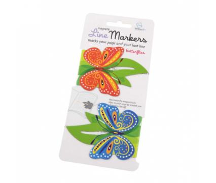 TG magnetiga järjehoidjad 2tk Line Markers Butterflies*