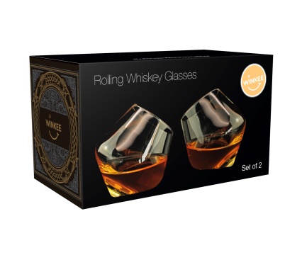 WINKEE Veerevad viskiklaasid 2tk